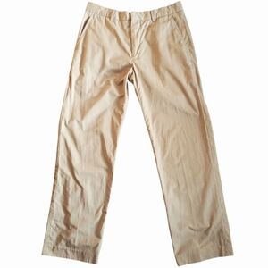 BANANA REPUBLIC Men's Straight Dress Chino Pants Khaki Cotton 33X32